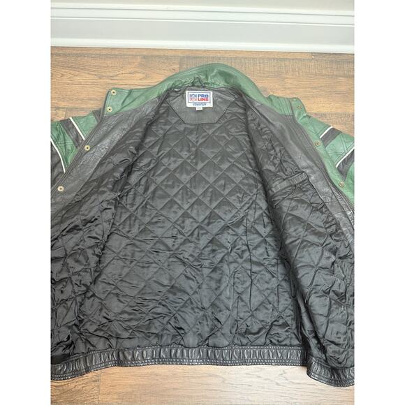 Vintage Green Bay Packers Starter Leather Jacket Pro Line Men’s Sz XXL - Picture 8 of 10